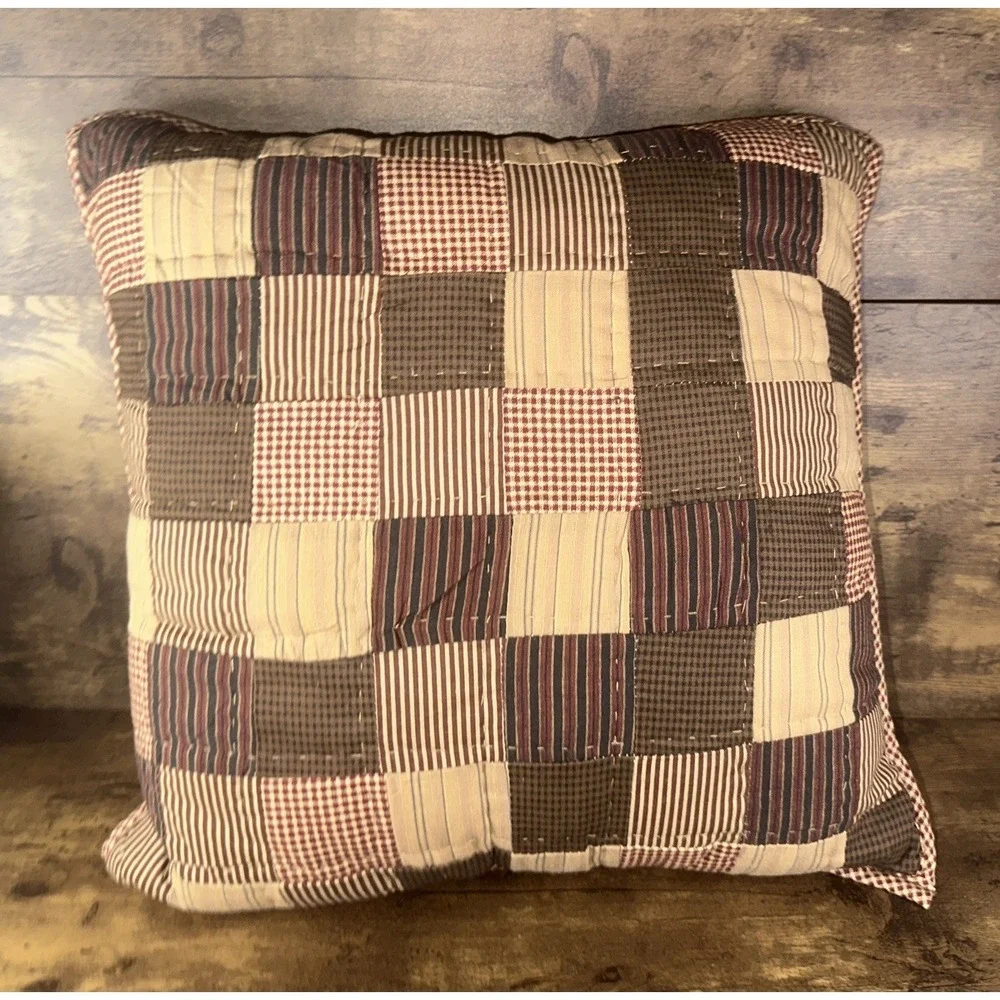 Rare Victorian Heart Company 100% Cotton Throw Pilliow Brown 15x15 Fast Shipping